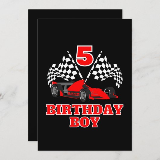 第5誕生日 招待状 (正面/裏面)