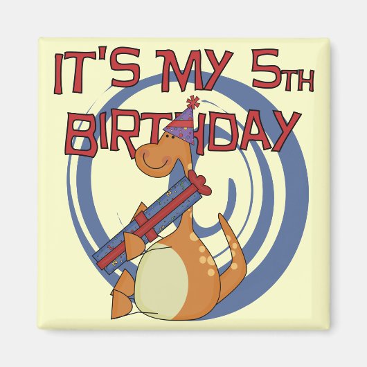 第5誕生日Tシャツとギフト マグネット (正面)