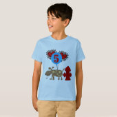 第5誕生日Tシャツとギフト Tシャツ (正面フル)