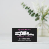 第5車輪RVのシルエットのテレホンカード コーリングカード (スタンド正面)