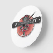 第5通りの無線の柱時計 ラウンド壁時計 (傾斜)