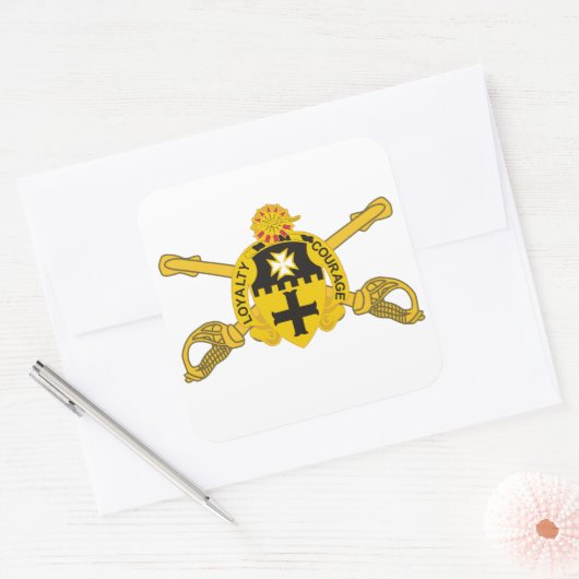 第5騎兵連隊DUI/交差サーベルシール スクエアシール (封筒)