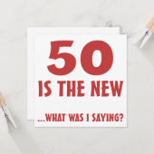 第50おもしろい誕生日ギャグギフト カード (正面/裏面インサイチュ)