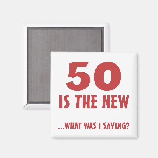 第50おもしろい誕生日ギャグギフト マグネット (正面/裏面)