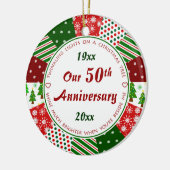 第50または年記念日のギフト セラミックオーナメント (左)