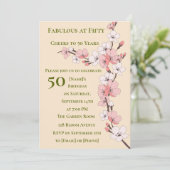 第50エレガント回誕生日招待状 招待状 (スタンド正面)