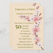 第50エレガント回誕生日招待状 招待状 (正面/裏面)