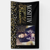 第50ハッピーバースデーデザイン(ゴールデン紙吹雪) 横断幕 (縦)