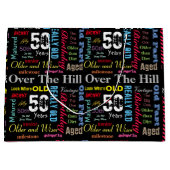 第50ハッピーバースデー|のマイル標石 ラージペーパーバッグ (正面)