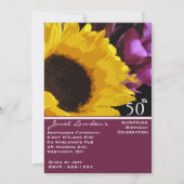 第50バースデーパーティ招待状を驚かして下さい 招待状 (正面)