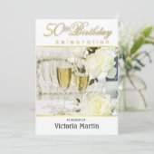 第50バースデーパーティ招待状-彼女のため 招待状 (スタンド正面)