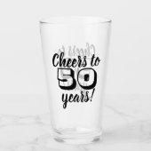 第50ビール50年のへの誕生日の応援か飲むこと タンブラーグラス (正面)