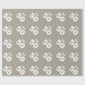 第50モダンな誕生日のスタイルの名前をカスタムする色V20 ラッピングペーパー (フラット)