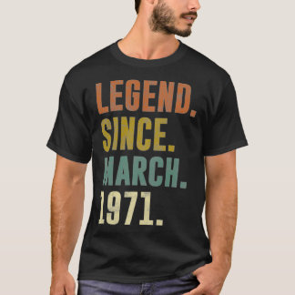 第50レトロ誕生日ヴィンテージ伝説1971プル以来 Tシャツ