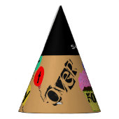 第50丘のパーソナライズなカップケーキの気球に パーティーハット (左)