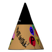 第50丘のパーソナライズなカップケーキの気球に パーティーハット (右)