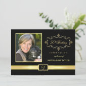 第50写真を持つバースデーパーティ招待状 招待状 (スタンド正面)