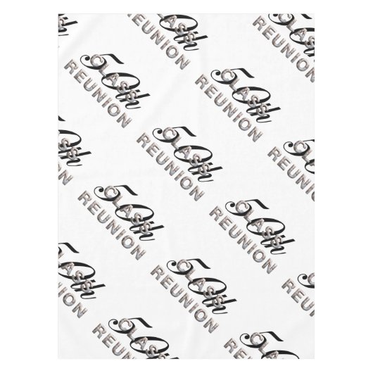 第50同窓会をティーにのせて下さい テーブルクロス (正面)