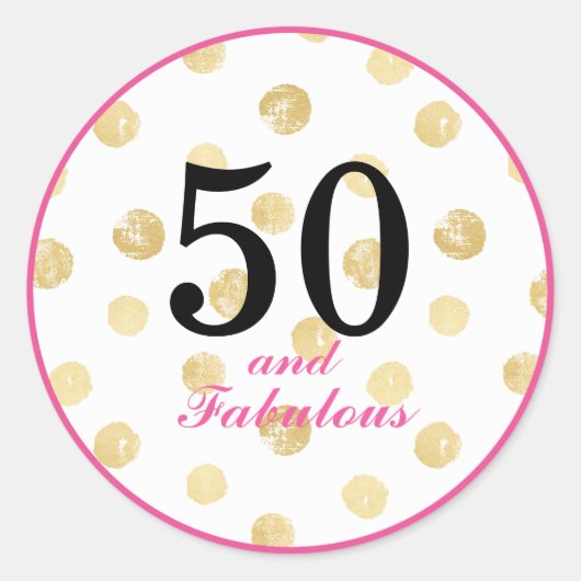 第50回と素晴らしい誕生日パーティー ラウンドシール (正面)