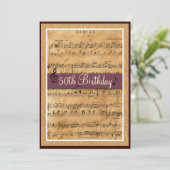 第50回の誕生日パーティーへの招待をカスタマイズ 招待状 (スタンド正面)