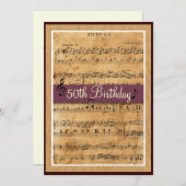 第50回の誕生日パーティーへの招待をカスタマイズ 招待状 (正面/裏面)