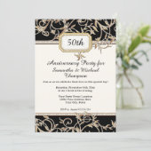 第50回アールヌーボーブラックn金ゴールド記念日 招待状 (スタンド正面)