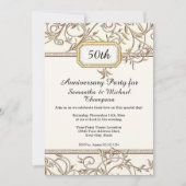 第50回アールヌーボー金ゴールドパープル記念日 招待状 (正面)