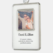 第50回カップル記念フォトキープサケ シルバープレートフレームオーナメント (左)