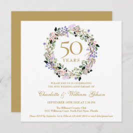 第50回ゴールデン結婚ズ記念日ラベンダーフローラ 招待状