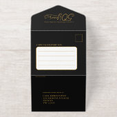 第50回ゴールデン結婚ズ記念食RSVP写真 オールインワン招待状 (外側)