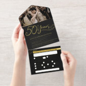 第50回ゴールデン結婚ズ記念食RSVP写真 オールインワン招待状 (切り取り部)