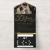 第50回ゴールデン結婚ズ記念食RSVP写真 オールインワン招待状 (内側)