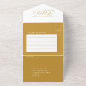 第50回ゴールデン結婚ズ記念食RSVP写真 オールインワン招待状 (外側)