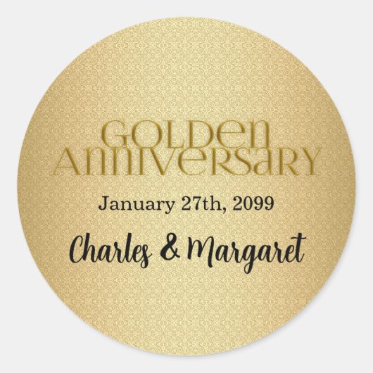 第50回ゴールデン結婚ズ記念 ラウンドシール (正面)