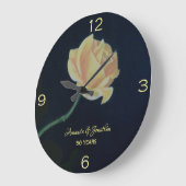 第50回ゴールデ結婚ン記念バラ ラージ壁時計 (傾斜)