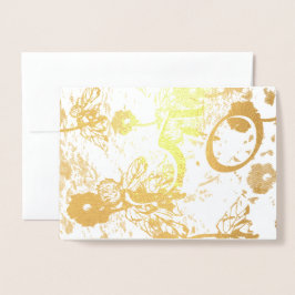 第50回ゴールデ結婚ン記念招待状 箔カード