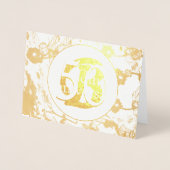 第50回ゴールドフォイル結婚のフローラカー空白のド 箔カード (正面)