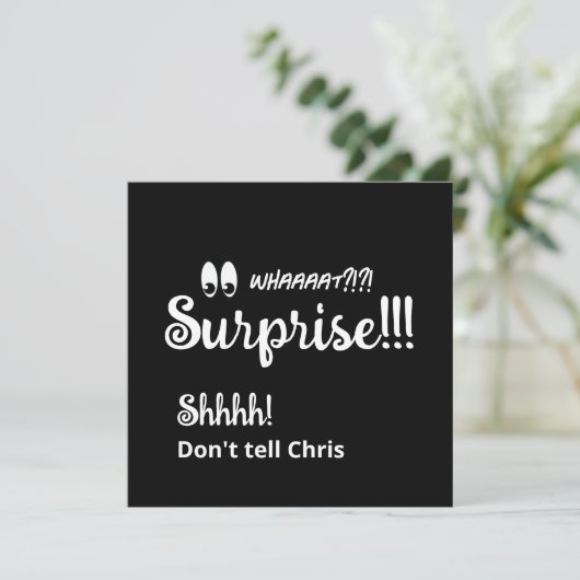 第50回サプライズバースデーパーティーおもしろい白黒 招待状 (スタンド正面)