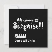 第50回サプライズバースデーパーティーおもしろい白黒 招待状 (正面)