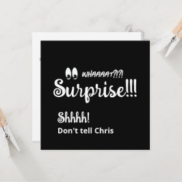 第50回サプライズバースデーパーティーおもしろい白黒 招待状