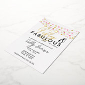 第50回サプライズ誕生日パーティー招エレガント待 箔招待状 (回転した状態)