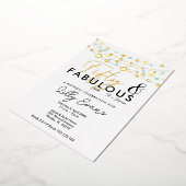 第50回サプライズ誕生日パーティー招エレガント待 箔招待状 (回転した状態)