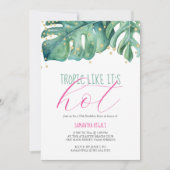 第50回バースデーパーティトロピカルテーマ 招待状 (正面)