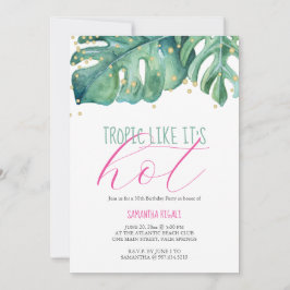 第50回バースデーパーティトロピカルテーマ 招待状