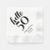第50回バースデーパーティーこんにちは50 縁ありカクテルナプキン (正面)