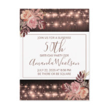 第50回バースデーパーティーのストリングラ素朴イト花模様