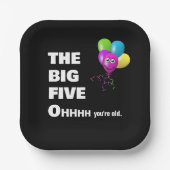 第50回バースデーパーティーのユーモア ペーパープレート (正面)