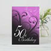 第50回バースデーパーティーの渦巻き 招待状 (スタンド正面)