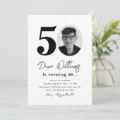 第50回バースデーパーティーへの招待 | 50誕生日 招待状 (スタンド正面)