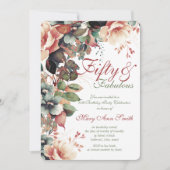 第50回バースデーパーティーぼほガーデンフローラ 招待状 (正面)